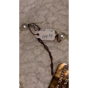 Majorica Set of Pearls: Double Strand Necklace, Need Repair Clasp Rhinestones